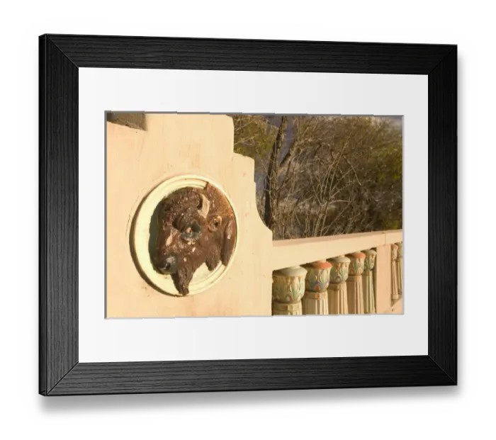 Framed Print : 02. Canada, Saskatchewan, Regina: Albert Street Bridge with Buffalo Relief