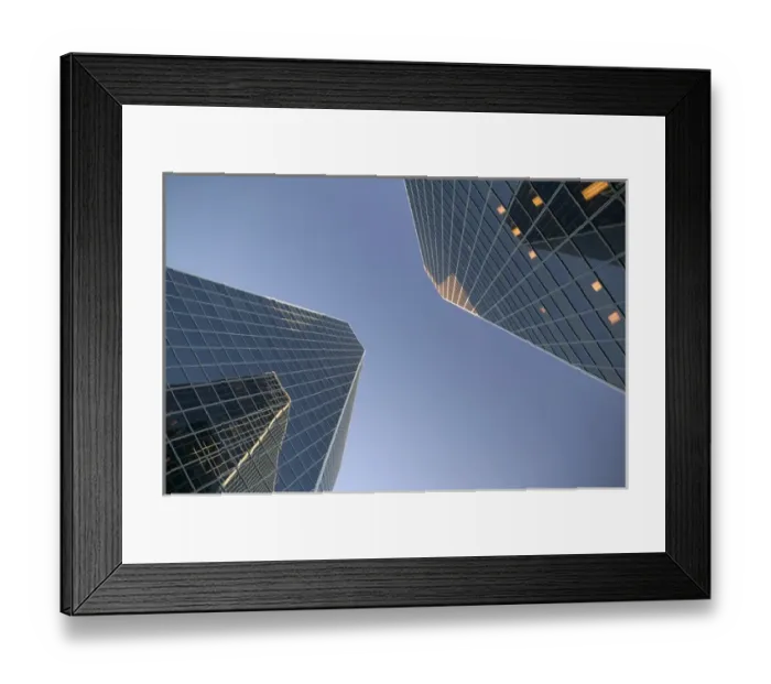 Framed Print : 02. Canada, Saskatchewan, Regina: Downtown Highrise Buildings