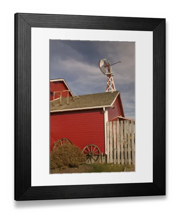 Framed Print : 02. Canada, Saskatchewan, Saskatoon: The Berry Barn, Saskatoon Berry Farm Red Barn Detail