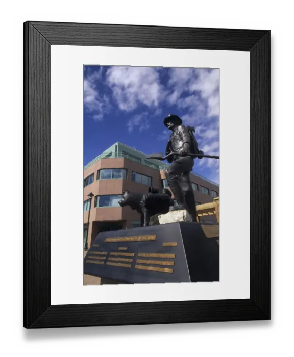 Framed Print : Gold Miner Statue in remote Whitehorse, capital of Yukon in Canada Framed Print : Gold Miner Statue in remote Whitehorse, capital of Yukon in Canada