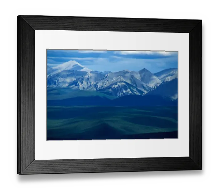 Framed Print : Brooks Range with black spruce trees in the Yukon Territory, Canada Framed Print : Brooks Range with black spruce trees in the Yukon Territory, Canada