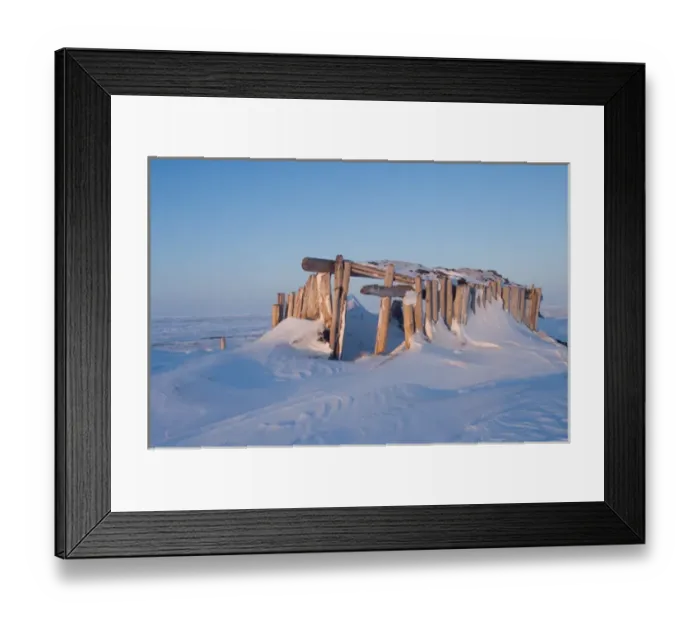 Framed Print : old Inupiat home along the Arctic coast, eastern Arctic National Wildlife Refuge, Alaska Framed Print : old Inupiat home along the Arctic coast, eastern Arctic National Wildlife Refuge, Alaska