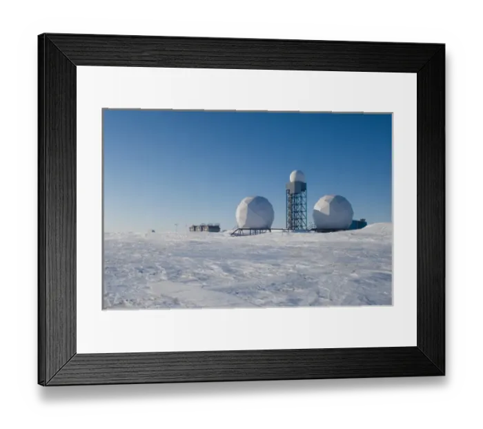 Framed Print : military dew line site along the Arctic coast, west of Herschel Island, Yukon, Canada