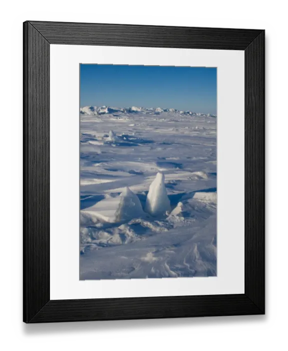 Framed Print : landscape of jumbled ice on the frozen Arctic ocean, off Herschel island Framed Print : landscape of jumbled ice on the frozen Arctic ocean, off Herschel island