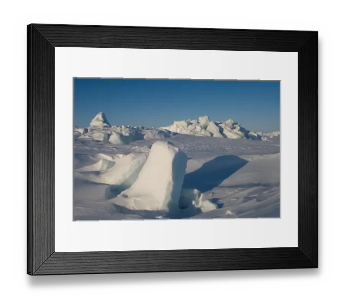 Framed Print : landscape of jumbled ice on the frozen Arctic ocean, off Herschel island Framed Print : landscape of jumbled ice on the frozen Arctic ocean, off Herschel island