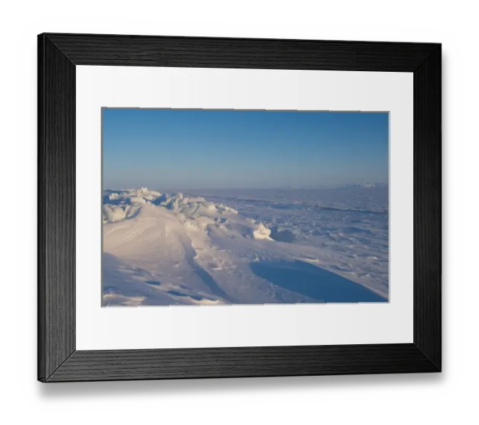 Framed Print : landscape of jumbled ice on the frozen Arctic ocean, off Herschel island Framed Print : landscape of jumbled ice on the frozen Arctic ocean, off Herschel island