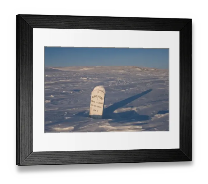 Framed Print : graveyard headstone on Herschel island, off the Mackenzie River delta, Yukon Territory Framed Print : graveyard headstone on Herschel island, off the Mackenzie River delta, Yukon Territory