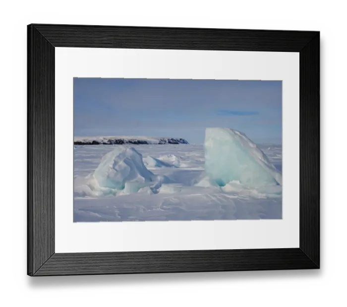 Framed Print : jumbled ice on the frozen Arctic ocean, off Herschel island, Mackenzie River delta