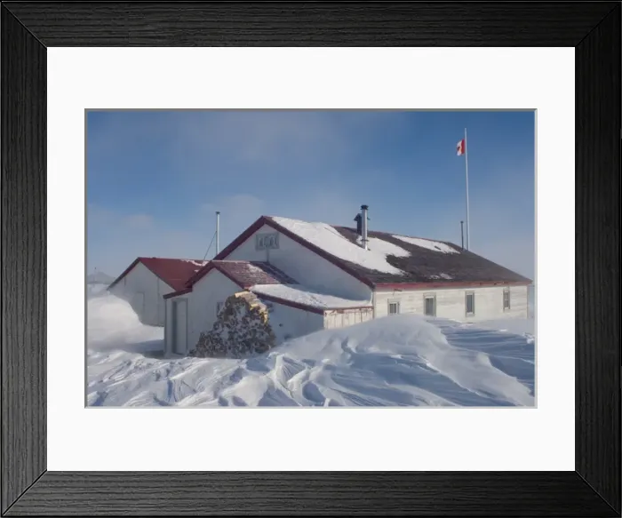 Framed Print : Herschel Island museum that once held a jail in it, off the Mackenzie River delta Framed Print : Herschel Island museum that once held a jail in it, off the Mackenzie River delta