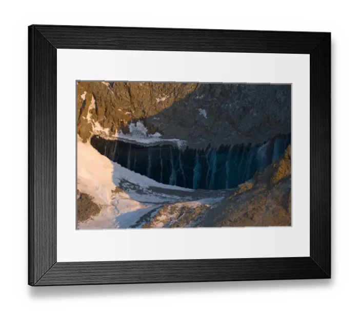 Framed Print : thousand-year-old ice in a side cliff on Herschel Island, off the Mackenzie River delta Framed Print : thousand-year-old ice in a side cliff on Herschel Island, off the Mackenzie River delta