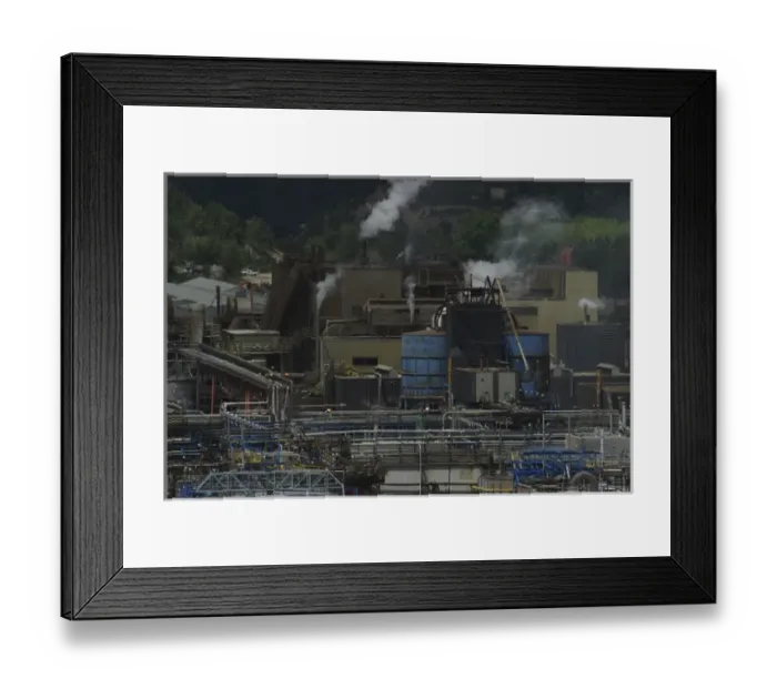 Framed Print : Canada: Trail, Teck Cominco Smelting Plant, Columbia River Basin