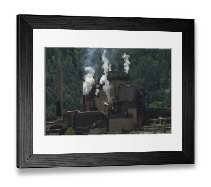 Framed Print : Canada: Trail, Teck Cominco Smelting Plant, Columbia River Basin
