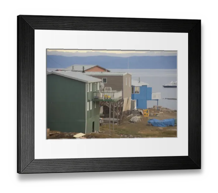 Framed Print : Arctic Canada, Nunavut, Baffin Island, Iqaluit (aka Frobisher Bay). Typical neighborhood Framed Print : Arctic Canada, Nunavut, Baffin Island, Iqaluit (aka Frobisher Bay). Typical neighborhood