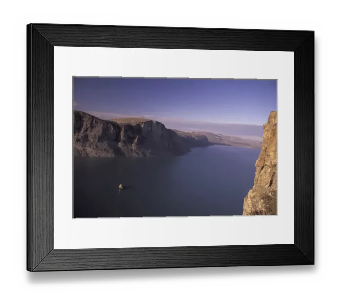 Framed Print : NA, Canada, Canadian Arctic, Baffin Island Aerial view of Itirbilung Fjord