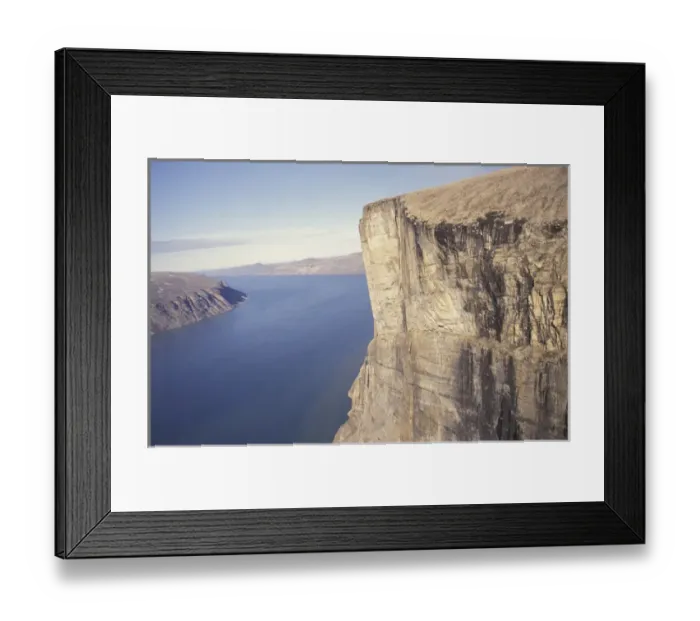 Framed Print : NA, Canada, Canadian Arctic, Baffin Island Itirbilung Fjord, aerial view