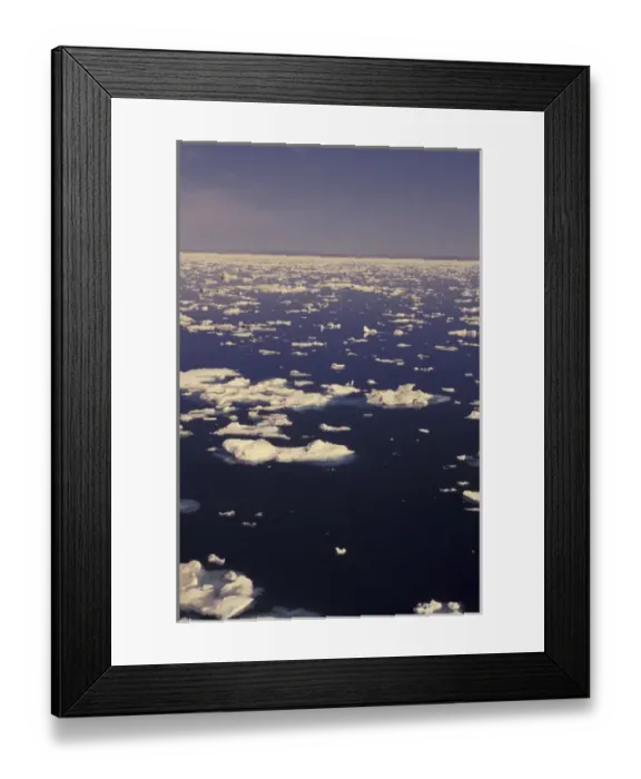 Framed Print : NA, Canada, Canadian Arctic, Baffin Island 2nd year ice melting (global warming) Framed Print : NA, Canada, Canadian Arctic, Baffin Island 2nd year ice melting (global warming)