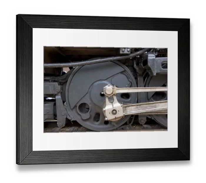 Framed Print : Close up detail view of a steam locomotive drive wheel Framed Print : Close up detail view of a steam locomotive drive wheel