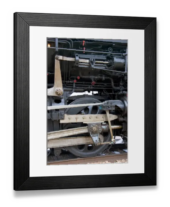 Framed Print : Close up detail view of a steam locomotive drive wheel Framed Print : Close up detail view of a steam locomotive drive wheel