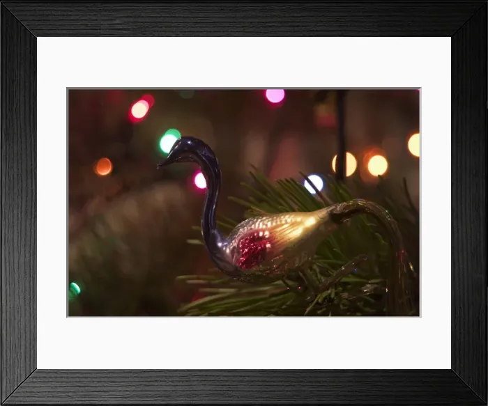 Framed Print : Christmas tree ornaments