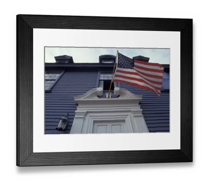 Framed Print : NA, USA, Rhode Island, Newport Flag detail along Thames Street Framed Print : NA, USA, Rhode Island, Newport Flag detail along Thames Street