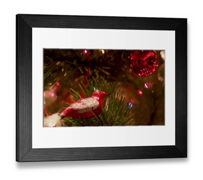 Framed Print : Christmas tree ornaments