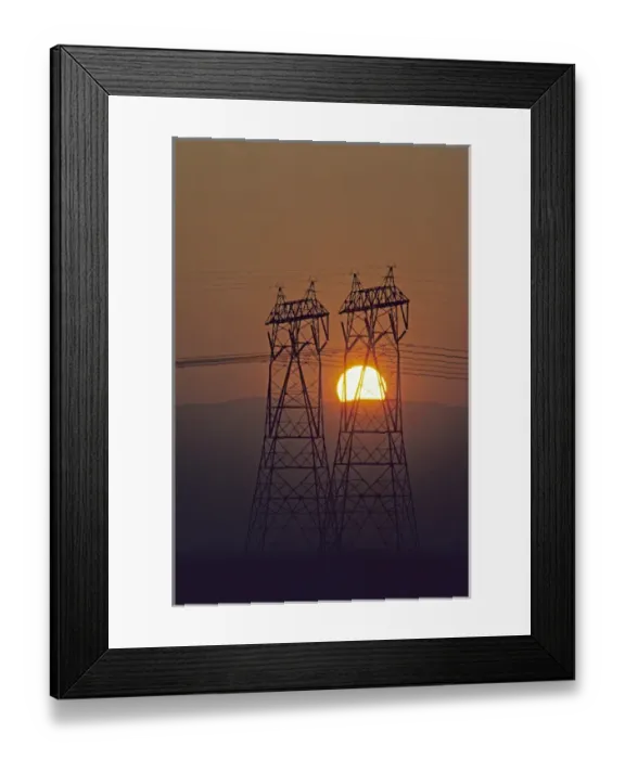 Framed Print : Power transmission tower Framed Print : Power transmission tower