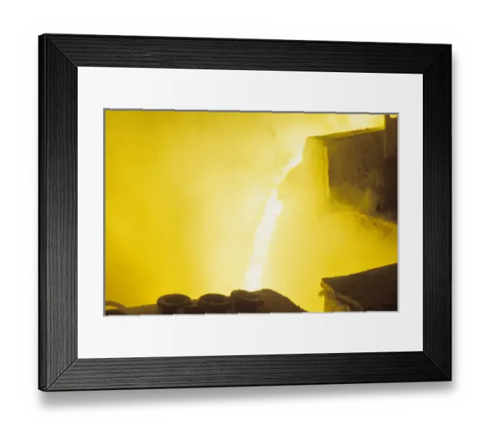 Framed Print : Molten brass in foundry Framed Print : Molten brass in foundry