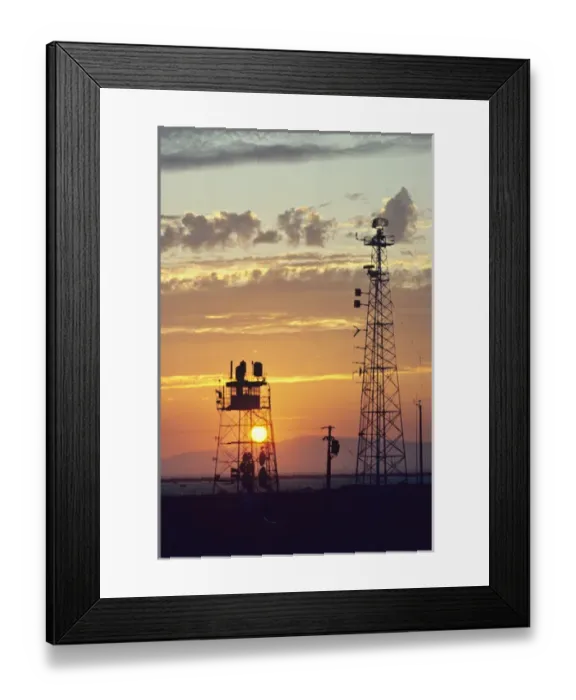 Framed Print : Telecommunications antenna at sunset Framed Print : Telecommunications antenna at sunset