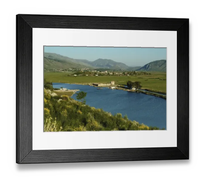 Framed Print : Albania, Butrint, Butrint National park, Butrint lake
