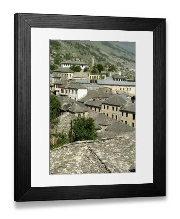 Framed Print : Albania, Gjirokaster, view of the town Framed Print : Albania, Gjirokaster, view of the town