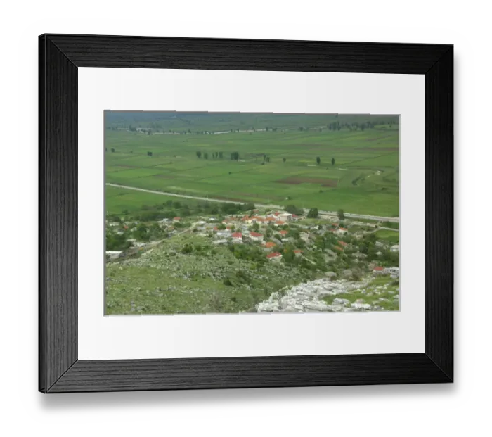 Framed Print : Europe, Albania. Albanian countryside. Fertile Valtos valley Framed Print : Europe, Albania. Albanian countryside. Fertile Valtos valley