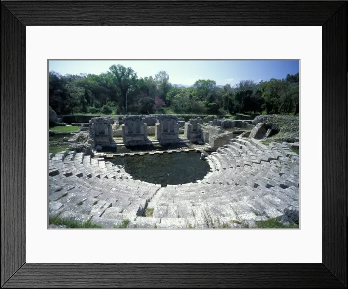 Framed Print : Europe, Albania, Butrint. Greek theatre, 6th century BC Framed Print : Europe, Albania, Butrint. Greek theatre, 6th century BC