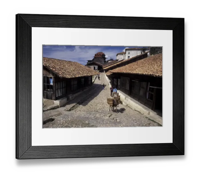 Framed Print : Europe, Albania, Kruja. The bazaar, donkey and peasants Framed Print : Europe, Albania, Kruja. The bazaar, donkey and peasants