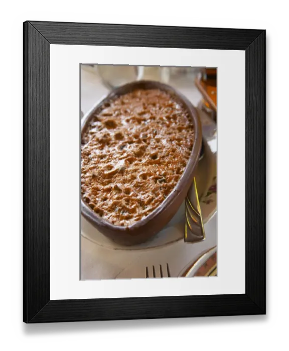 Framed Print : Traditional Albanian dish called Fergese, made with offal intestines in tomato sauce Framed Print : Traditional Albanian dish called Fergese, made with offal intestines in tomato sauce