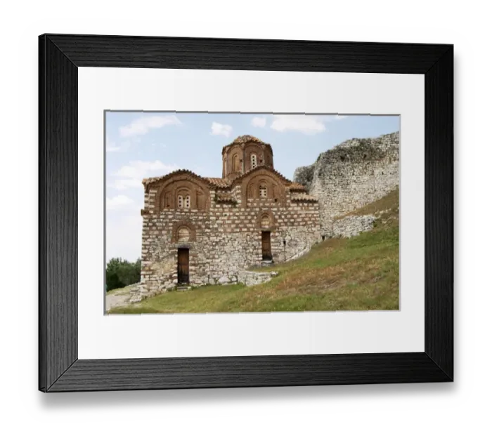 Framed Print : The Hagia Triada Church. Berat upper citadel old walled city. Albania, Balkan, Europe Framed Print : The Hagia Triada Church. Berat upper citadel old walled city. Albania, Balkan, Europe