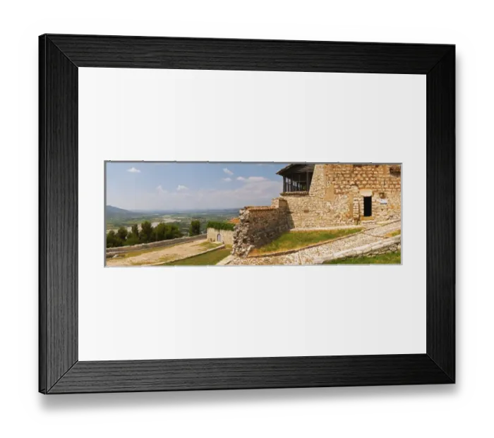 Framed Print : Panorama of the valley with river, the city wall and the Saint Maria Vllaherna Church from the 13
