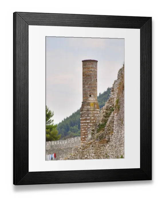 Framed Print : Ruins of the Red Mosque Berat upper citadel old walled city. Albania Framed Print : Ruins of the Red Mosque Berat upper citadel old walled city. Albania