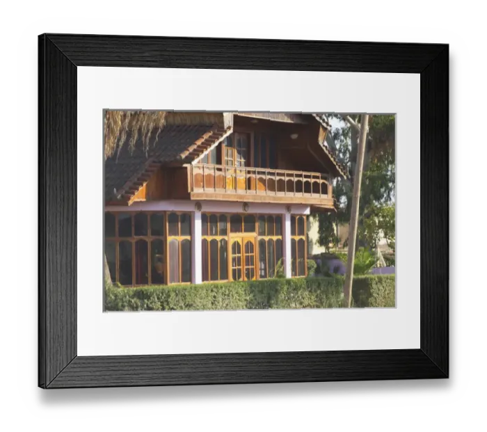 Framed Print : A wooden house in Durres. Durres on the coast. Albania, Balkan, Europe Framed Print : A wooden house in Durres. Durres on the coast. Albania, Balkan, Europe
