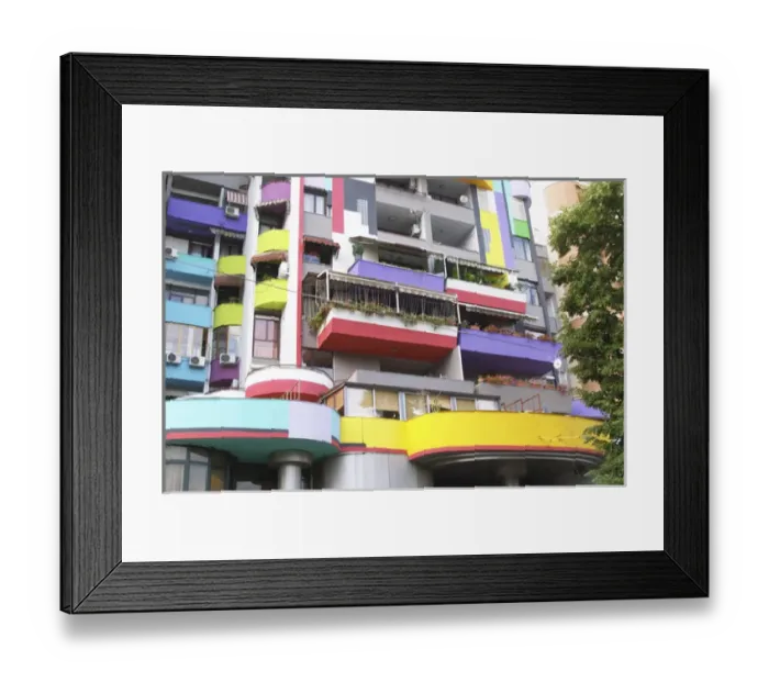 Framed Print : Street scene from the part of the city called The Block that used to be reserved