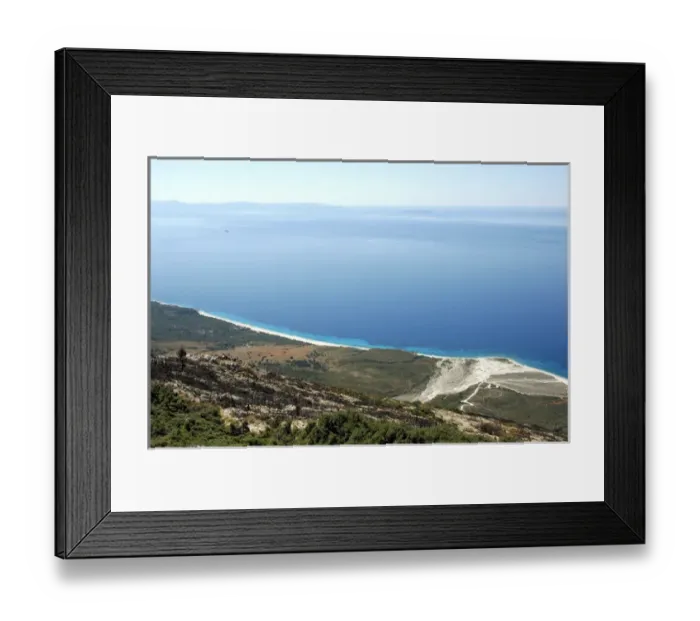Framed Print : REPUBLIC OF ALBANIA. Drymades beach near Dh `rmiu on the Ionian coast, north of Himara