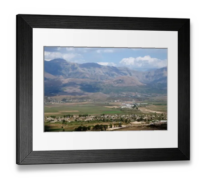 Framed Print : REPUBLIC OF ALBANIA. Landscape near Saranda with the mountains Gjere in the background Framed Print : REPUBLIC OF ALBANIA. Landscape near Saranda with the mountains Gjere in the background