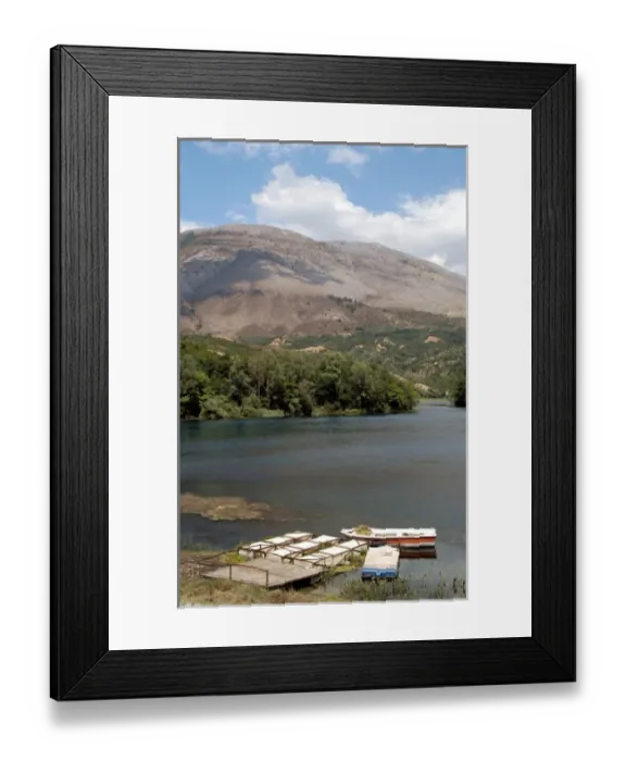 Framed Print : REPUBLIC OF ALBANIA. Saranda. Lake in the area of the source Blue Eye
