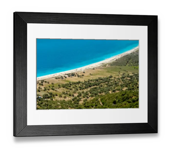 Framed Print : Republic of Albania. Olive grove next to Borsh beach Framed Print : Republic of Albania. Olive grove next to Borsh beach