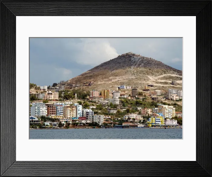 Framed Print : REPUBLIC OF ALBANIA. SARANDA. View of the city Framed Print : REPUBLIC OF ALBANIA. SARANDA. View of the city