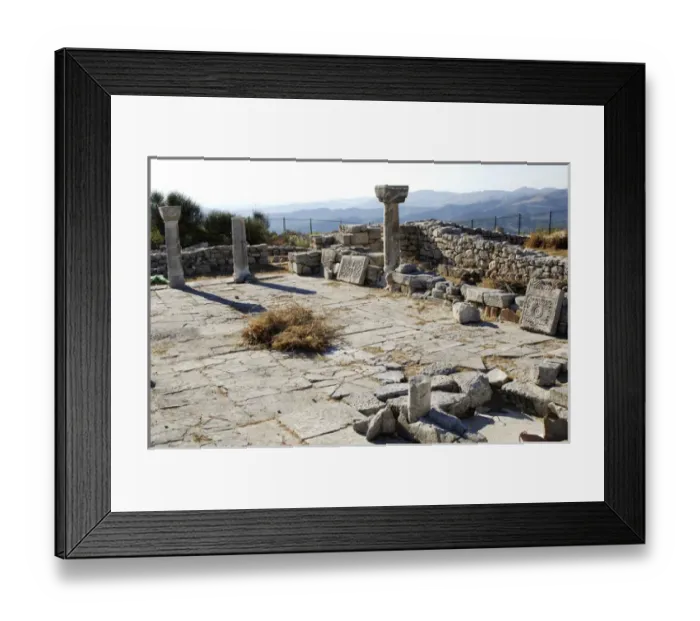 Framed Print : Early Christian art. Remains of the Basilica. IV-V century A. D. Byllis ruins. Republic Framed Print : Early Christian art. Remains of the Basilica. IV-V century A. D. Byllis ruins. Republic