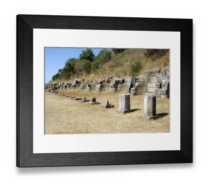 Framed Print : Greek Art. Hellenistic period. Ruins of Apollonia. Detail. Fier. Republic of Albania