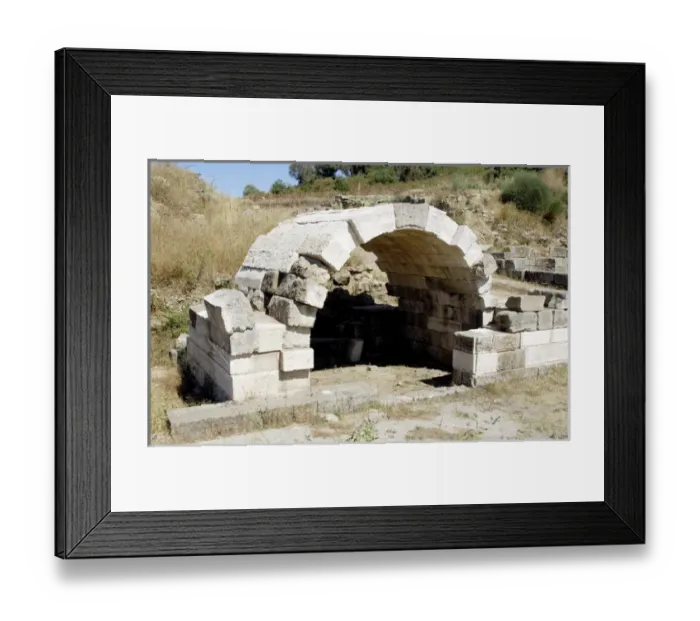 Framed Print : Greek Art. Hellenistic period. Ruins of Apollonia. Detail. Fier. Republic of Albania