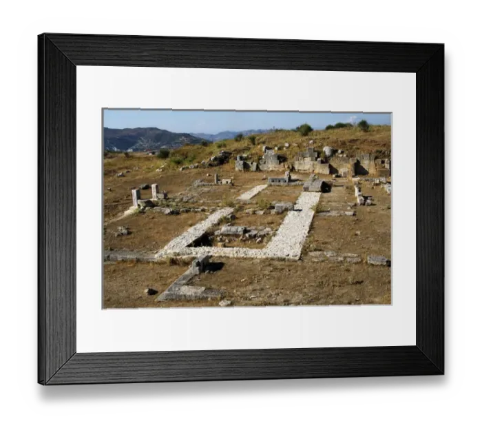 Framed Print : GREEK ART. REPUBLIC OF ALBANIA. Illyrian City Theater. Third century BC. Remodeled