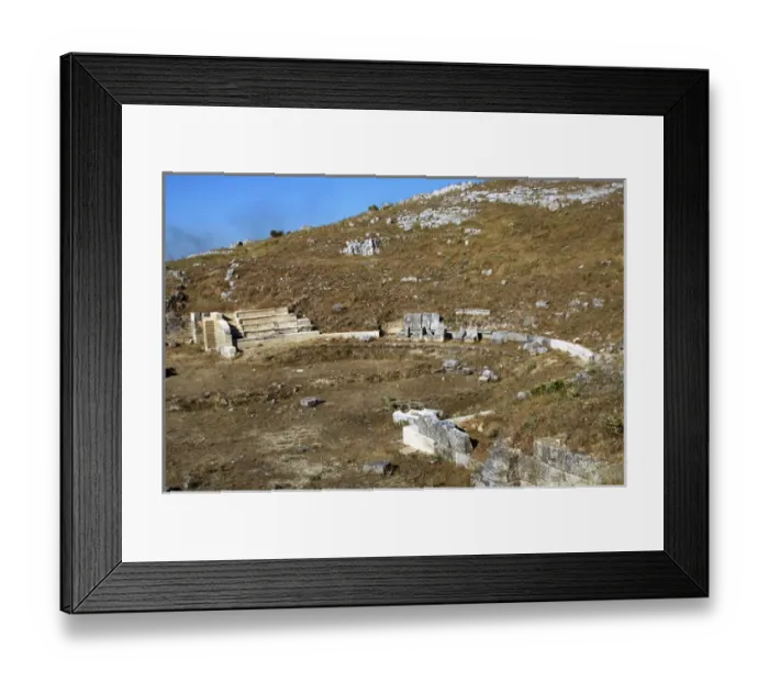 Framed Print : GREEK ART. REPUBLIC OF ALBANIA. Illyrian City Theater. Third century BC. Remodeled