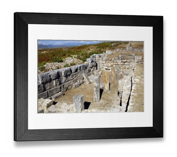 Framed Print : GREEK ART. REPUBLIC OF ALBANIA. Archeological site of BYLLIS, old city founded by